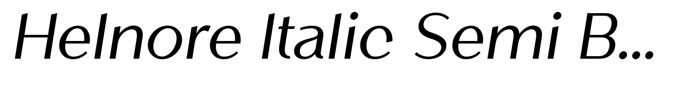 Helnore Italic Semi Bold